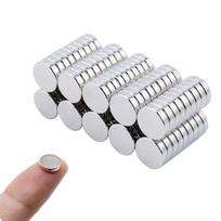 100 vnt. mini apvalūs neodimio magnetukai 4x2mm nikeliu dengti maži diskiniai magnetukai nagų dailei, šaldytuvui, rankdarbiams ir biurui round magnets 8*2mm