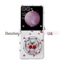 Samsung Galaxy Z Flip8/7 Cherry Magnetic Stand Case with Hand Strap. Galaxy Z Flip8