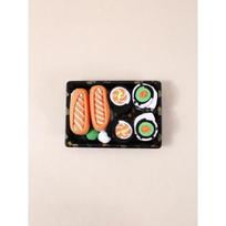 5-Pack Salmon Sushi Novelty Crew Socks Men Women Cotton Blend Fun Casual Salmon Sushi Socks 3-Pack white
