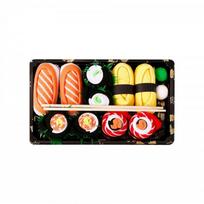 5-Pack Salmon Sushi Novelty Crew Socks Men Women Cotton Blend Fun Casual Salmon Sushi Socks 5-Pack beige