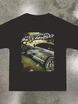 Need for Speed Most Wanted Men's Retro Game T-and kids tshirt Iconic Black Car and Logo Print, Regular Fit Casual Short Sleeve 100 gray