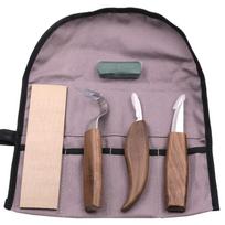 Engraving Wood Carving Tools Set Non-slip Craft Knife Tool Bag Wood Carving Knife  Fruit Carving 5pcs