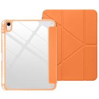 Dėl iPad A16 11 10 12 kartos iPad Pro Air 8 7 6 5 4 3 11 13 12.9' M5 M4 M3 M2 PU trigubo akrilinio dėklo su pieštuko laikikliu iPad 10th 2022 10.9 oranžinė