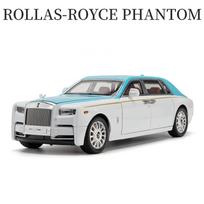 1:18 Rolls Royce Phantom žvaigždėtas stogas Aliuminio automobilio modeliai ir žaislinės transporto priemonės Automobilio modelis Garsas ir šviesa Automobilio žaislai Vaikams Dovanos