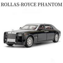 1:18 Rolls Royce Phantom žvaigždėtas stogas Aliuminio automobilio modeliai ir žaislinės transporto priemonės Automobilio modelis Garsas ir šviesa Automobilio žaislai Vaikams Dovanos