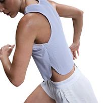 Nike AeroSwift Women's Dri FIT Adv Cropped Running Tank Top FN2714-057 M gray
