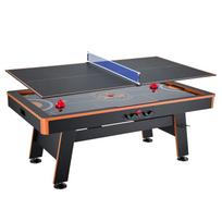 VEVOR 3-in-1 Combo Game Table Set 2m Air Hockey Ping-Pong Dining Table, Space-Saving for Family Game Room Entertainment 203.5 x 109.5 x 81.2 cm