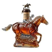 Skleidžiantis erelis viskio grafinas Aukšto boro silikatinio stiklo vyno butelis Dekoratyvinė spiritinių gėrimų karafa Horse shaped whiskey bottle brown