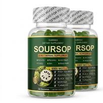 Summervibes Soursop 20-in-1 Kompleksiniai kramtomieji saldainiai – Jūros dumbliai, Juodųjų sėklų aliejus ir Ashwagandha imuninei sistemai palaikyti 2pack