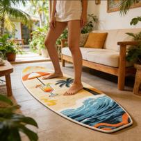 Surfboard Shape Bedside Floor Mat Creativity Carpets for Living Room Thick Plush Bedroom Decor Carpet Fluffy Soft Cloakroom Rug 40x100CM