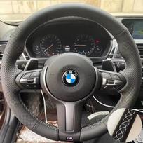 Rankomis siūta mikropluošto odos automobilio vairo apdangalas, skirtas BMW M Sport F06 F10 F15 F16 F20 F21 F25 F30 F32gt F80 F82 X1 X3 X5 White Thread