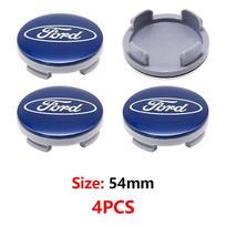 4 vnt. 54 mm automobilio ratlankio centriniai dangteliai Ford Focus Mondeo Mustang Fiesta Kuga MK2 Everest Escape MK3 MK4 priedams gray