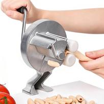 Pasta Maker, Aluminum Alloy Cavatelli Maker Machine Hand Crank Aid Pasta Attachment Easy to Clean Gnocchi Making Machine beige