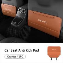 Automobilio sėdynės atlošo apsauga nuo spyrių Odinė Apsauginė skirta BYD Seal u Yuan Up Atto 3 Seagull Han EV Dmi mini Dolphin Automobilio Aksesuarai brown