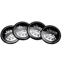 4 vnt. 56mm/60mm/65mm Automobilio ratų centrinės stebulės lipdukai Dangtelis Ratlankio apdangalas Emblema JEEP GrandCherokee Renegade Compass Automobilio priedai 56mm Stickers
