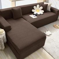 Polar vilnos sofos užvalkalas svetainei fotelis žakardo užvalkalai pledas L formos kampinės sofos užvalkalas sofos užvalkalas 1/2/3/4 vietų 1 Seater 90-140cm kava