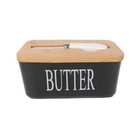 Yousheng Ceramic Butter Dish with Lid Multipurpose Knife Large Capacity Butter Keeper for Countertop Easy To Clean Butter Container Kitchen Gift juoda