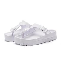 Summer Platform Flip Flops Sandals Women Thick Bottom Flat Platform Candy Color Mule Slippers Plastic Slides Lightweight 2024 42 white