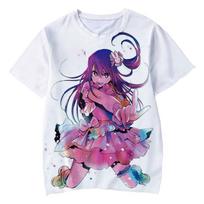 Oshi No Ko Marškinėliai Anime Manga 3D Spausdinimas Gatvės Stilius Vyrams Moterims Laisvalaikio Mada Per dydį Marškinėliai Harajuku Vaikams Marškinėliai Viršutiniai Drabužiai 110 white