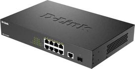 D-Link DGS-1010MP/E network switch Unmanaged L2 Gigabit Ethernet (10/100/1000) Power over Ethernet (PoE) 1U Black