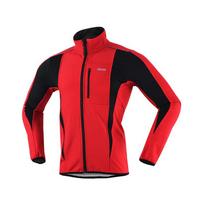 Žiemos apšilimo terminė Softshell dviračių striukė, atspari vėjui, vandeniui 15 k XXL raudona