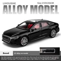 1/24 mastelio A7 sedano lydinio liejimo modelis automobilis su garsu ir šviesa žaislas vaikui gimtadienio dovanų dėžutė su Vaikų šventės dovana juoda