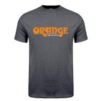 Britų gitarų stiprintuvai Orange marškinėliai Unisex kasdieniai trumpomis rankovėmis vyriški šaunūs medvilniniai Orange AMP marškinėliai M gray