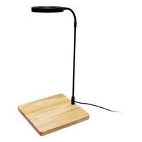 Besukiojantis LED akvariumo apšvietimas su mediniu stovu akvariumams ir vazoniniams augalams terariumams kraštovaizdžio apšvietimo reikmenys B white