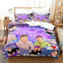 3D Cartoon Foxy Boxy Lanky-box Bedding Set Duvet Cover Bedroom Comforter Covers Single Twin King Size Quilt Cover Home 2/3PCS US Queen(228x228cm