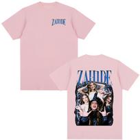 Zahide Merch Dvipusio Spaudinio Marškinėliai Vyrams Moterims Apranga Mados Marškinėliai Vasariniai Medvilniniai Oversize O-Kaklo Trumpomis Rankovėmis Marškinėliai 3XL white