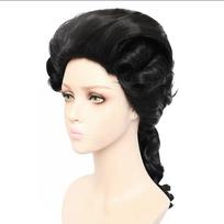 HAIRJOY Sintetiniai plaukai Kunigaikštienė teisėja Cosplay perukai Ilgi karščiui atsparūs pluošto garbanoti Anime vyrams ir moterims as the picture-20inches black