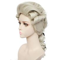 HAIRJOY Sintetiniai plaukai Kunigaikštienė teisėja Cosplay perukai Ilgi karščiui atsparūs pluošto garbanoti Anime vyrams ir moterims as the picture-20inches gray