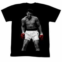 Muhammad Ali vėl juodi suaugusiųjų marškinėliai S gray