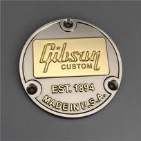 Metalinė gitaros jungiklio galinė plokštelės dangtelis Gibson LP Les Paul gitaros dalims GZW šviesiai pilka spalva