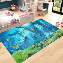 3D Kilimas Grindų Kilimėlis Imituotas Kraštovaizdžio Raštas Svetainės Kilimai 200x300 Namų Dekoras Sofos Kilimėlis Miegamojo Lovos Šoninis Kilimas Neslystantis 60x90cm