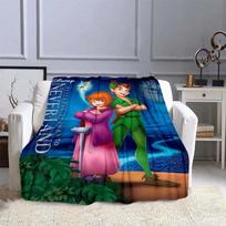 Peter Pan Spausduotas pledas Vaikams Suaugusiems Pledas Minkštas ir Šiltas Lovos, Sofos, Lauko Kelionių Patalynė Pledas 80x60in