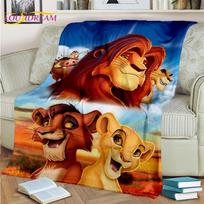 Liūto pledas Klasikinis animacinių filmų pledas Liūtas Karalius Pledai Barefoot Dreams flaneliniai pledai lovai, sofai, biurui Berniukų dovanos 75x90cm blue