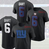 HOT J. Dart #6 NY G. 2025 Player Name & Number Fan Gift Unisex T-Shirt M black