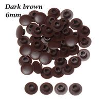 Gręžimo skylės kištukas, išorinis apsauginis dangtelis, baldų skylių dangteliai, varžtas dekoro dulkių kaiščio kamštis 6mm-dark brown