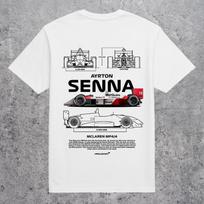Ayrton Senna McLaren MP4/4 1988 Techninis Brėžinys Grafinis Marškinėlis, Unisex Oversized Streetwear, F1 Gerbėjo Dovana M juoda