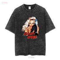 Barb Wire Pamela Anderson Movie T Shirt vintage Washed Top For Everyday Wear Stretched Stylish Versatile homme Unisex fashion S black