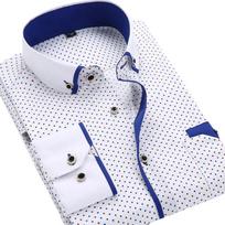Kokybiški Didelio Dydžio 5XL Vyriški Marškiniai Naujas Atvykimas Ilgomis Rankovėmis Slim Fit Mygtukais Apykakle Spausdinti Verslo Socialiniai Vyriški Marškiniai 45 white