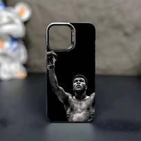 Bokso M-Muhammad Ali telefono dėklas, skirtas iPhone 17 16 15 14 13 12 11 Pro Max Plus, sidabrinis saldainis, matinis dangtelis iPhone16