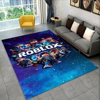 Animacinis R-Robloxs Žaidimų Žaidėjo Kilimas Kilimas Žaidimų Kambariui Miegamajam Svetainei Sofai Namų Dekoras, Vaikų Plotas Kilimas Neslystantis Grindų Kilimėlis 40x60cm gray
