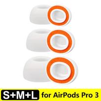 1/2/3 poros minkštų atminties putų ausų antgaliai Airpods Pro 3 kartos apsauginiams ausinių dangteliams Ausų pagalvėlės Dangteliai Apple Air Pods Pro3 1 Pair black