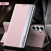 Dengtas magnetinis dėklas, skirtas Samsung A55 5G A56 A36 A26 A16 A15 A35 A25 A54 A14 A34 A53 A33 A13 A52S, odinis stovas, atverčiamas telefono dėklas A52-A52 5G-A52S 5G white