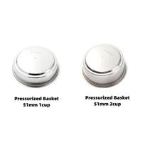 Be dugno portafiltras Delonghi EC680 EC685, Slėginis filtro krepšelis, 51 mm filtras, Espreso kavos aparatas, Baristos įrankiai For Delonghi EC685