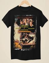 Kartą Dykumoje - Vakarų Filmo Plakato Įkvėpti Unisex Juodi Marškinėliai 3XL beige