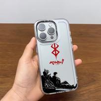 New Japanese Hot Blood Anime Berserk Guts Phone Case For iPhone 17 16e 16 15 14 13 12 11mini Pro Max X XR XSMAX 8 Air Plus Cover iPhone 15 Pro gray