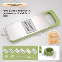 Daugiafunkcinė nerūdijančio plieno daržovių pjaustyklė tarka tarka daržovių pjaustymo įrankis tarka virtuvė bulvių smulkintuvas tarka 6 blades stainless steel grater žalia